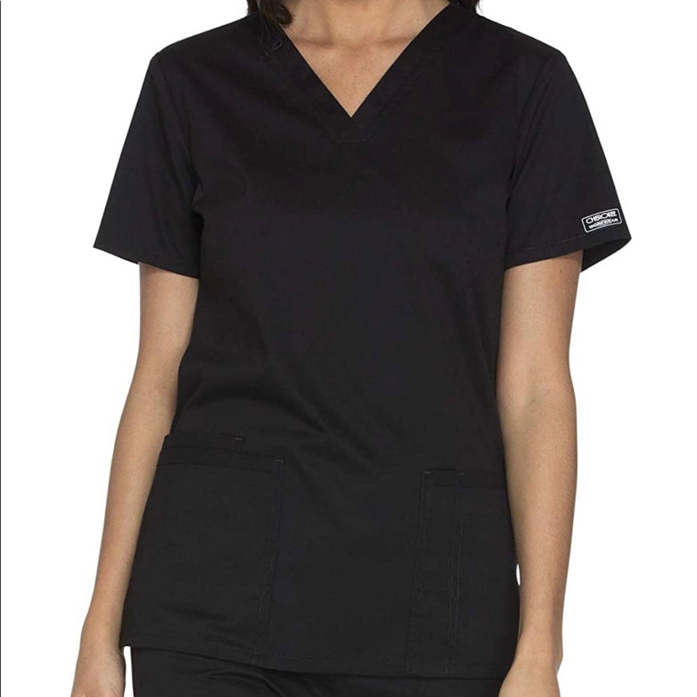 Black Cherokee scrub top and jogger pants set